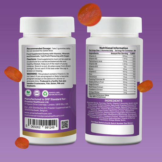 a couple of bottles of vitamins on a purple background