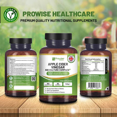 Prowise Healthcare Apple Cider Vinegar supplement bottles