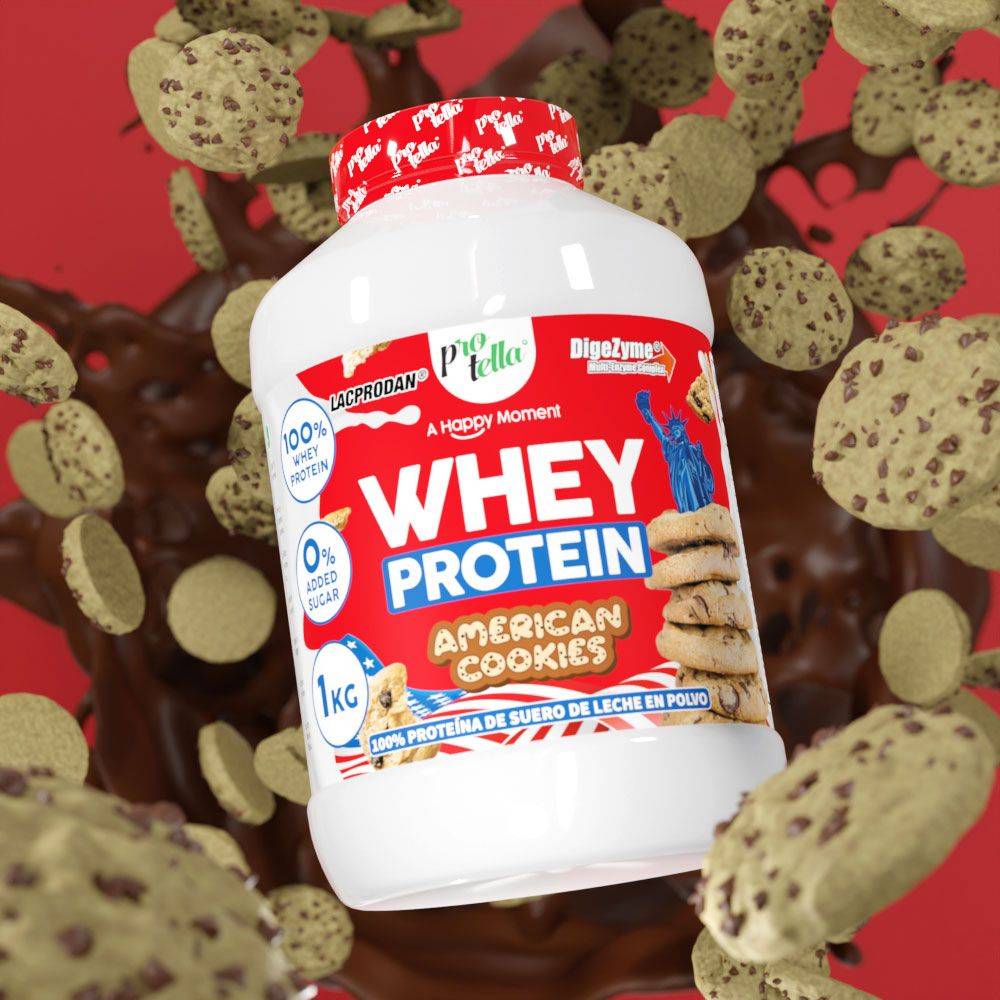 Whey Protein American Cookie 1kg with cookie design