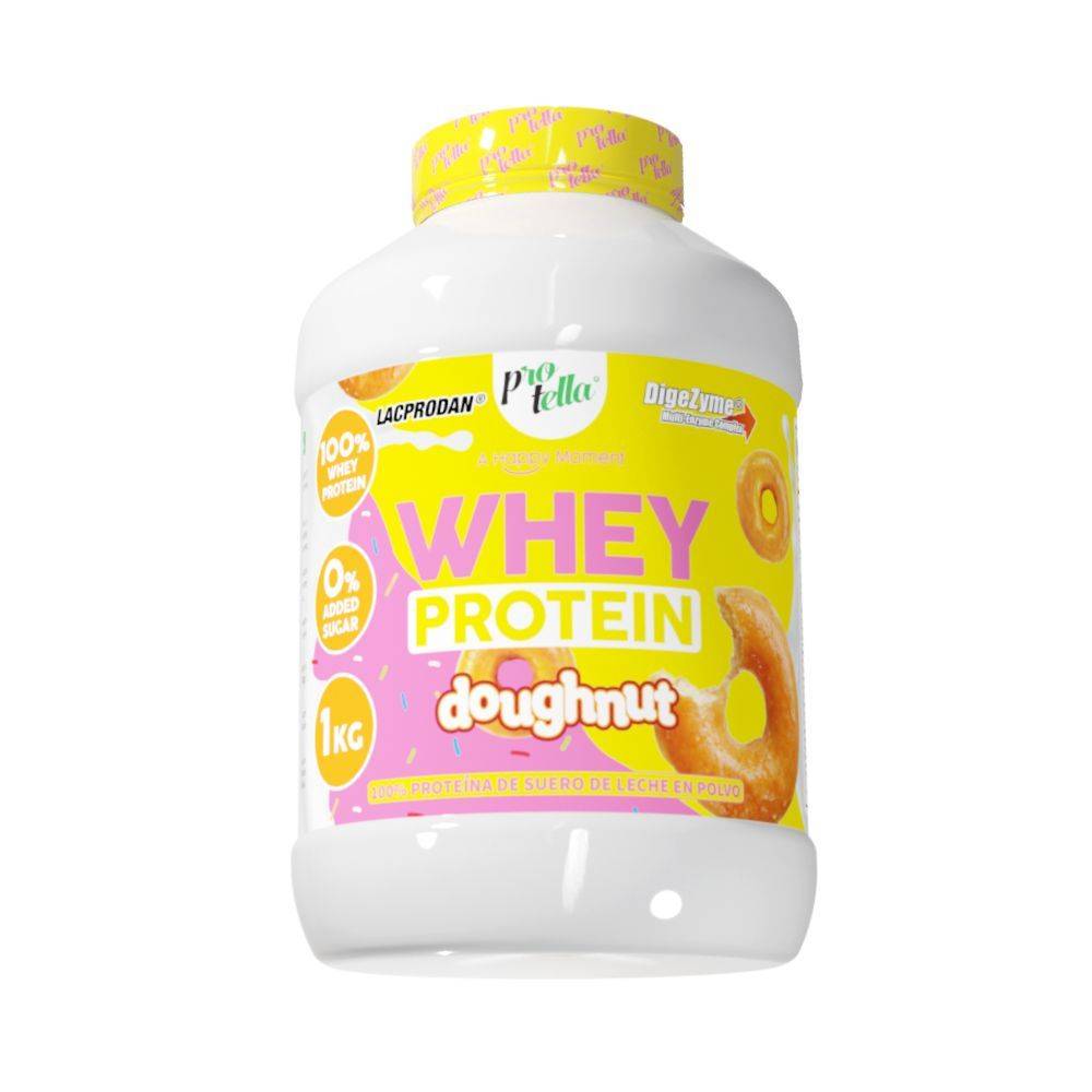 Whey Protein Doughnut 1kg container front view