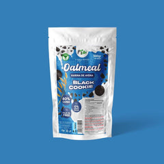 a bag of oatmeal on a blue background