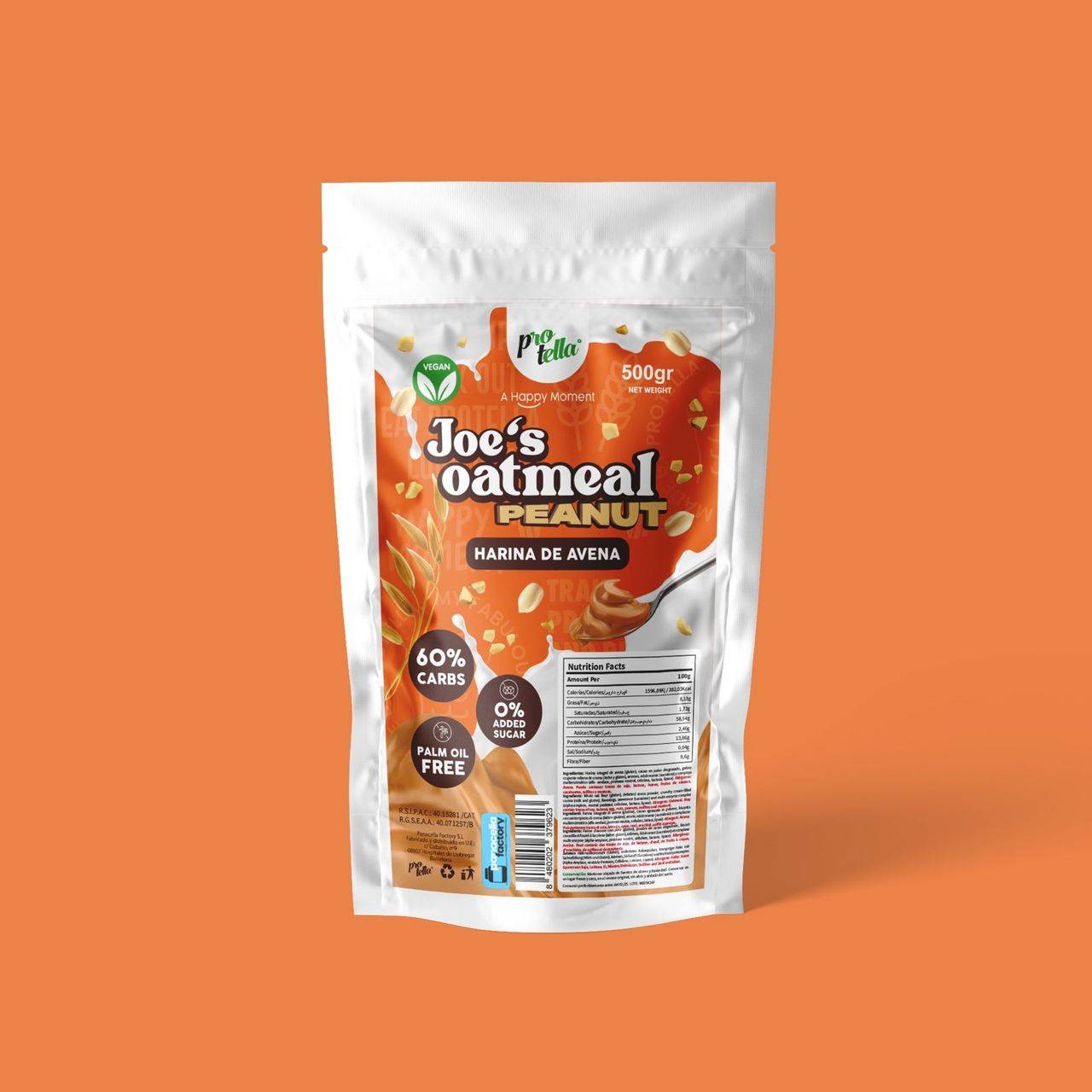 Joe's Peanut Oatmeal 500g pack with nutty flavor