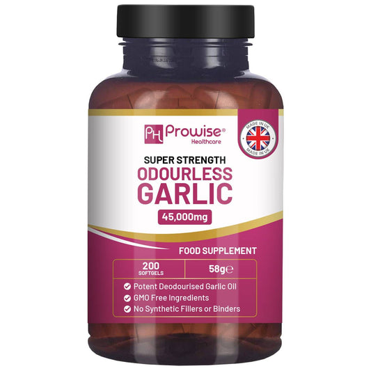 a bottle of prowise super strength garlic capsules