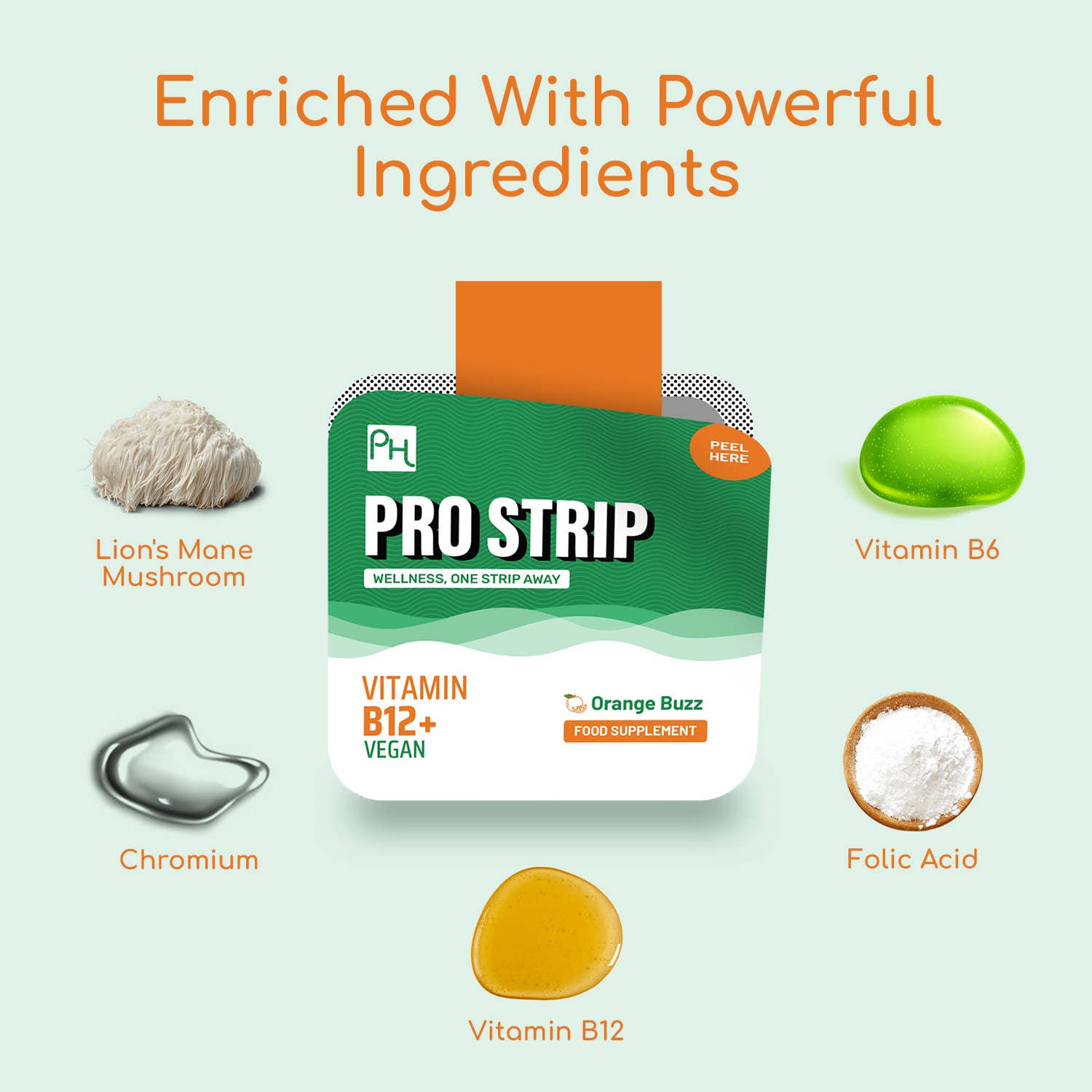 Ingredients in PROSTRIP Vitamin B12+ Vegan Strips