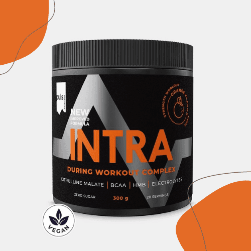 a jar of intra during workout complex