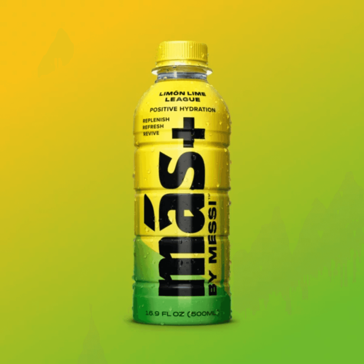 Mas+ by Messi Limón Lime League 500ml soda bottle