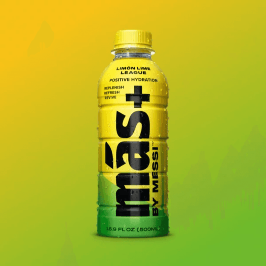 Mas+ by Messi Limón Lime League 500ml soda bottle