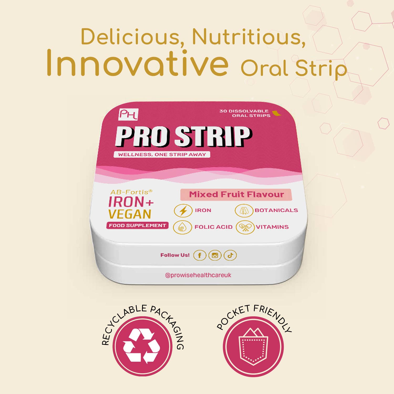 Innovative, pocket-friendly PROSTRIP packaging