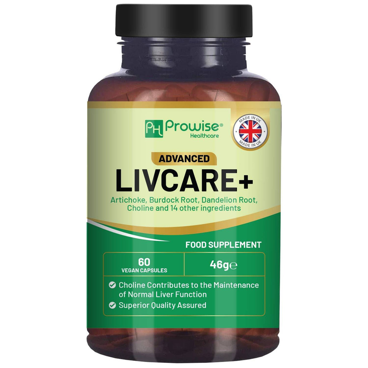 a bottle of prowise advanced livocare plus