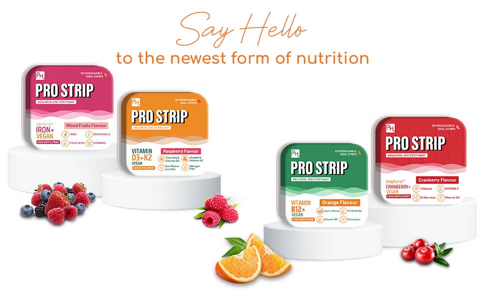 Variety of PROSTRIP nutritional strip flavors