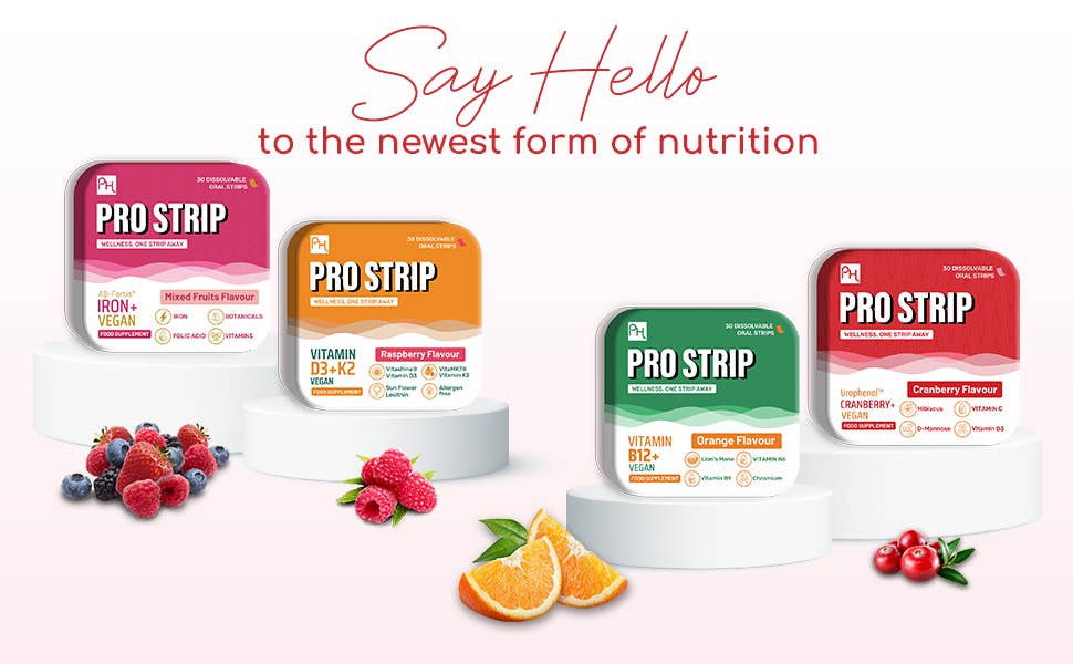 Variety of PROSTRIP®️ nutritional supplement flavors