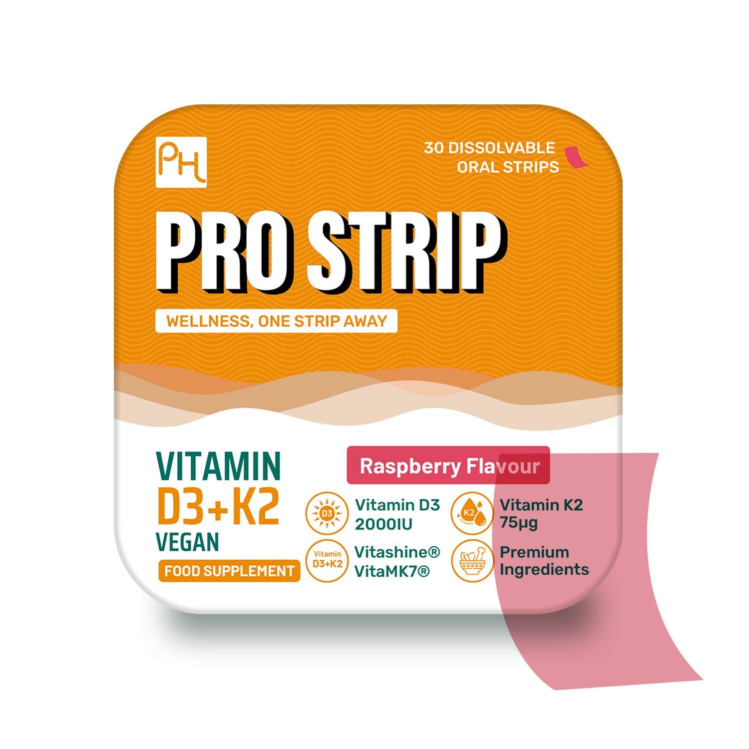 PROSTRIP Vitamin D3 + K2 vegan strips packaging